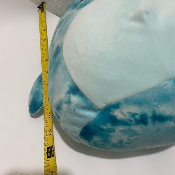 Squishmallows NWOT 12” Danika the Blue Crinkle Tie-Dye Dolphin First to Market! - Picture 4 of 5